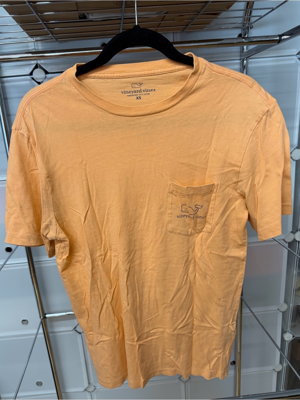 Vineyard Vines Pocket Tee in Peach-Orange